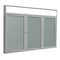 Ghent Enclosed Bulletin Board, 3 Door, Vnyl, Ill Hdlnr Frm, 3 ft H x 6 ft W, Silver PAVLX8-193 - alternate 1
